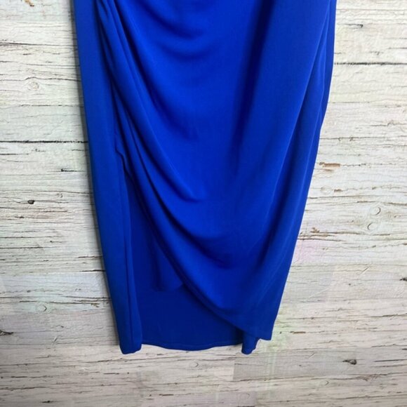BCBGeneration blue one shoulder dress NWT size 8 - Picture 2 of 8